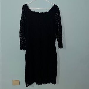 Onyx Nite Black Lace Long Sleeve Dress